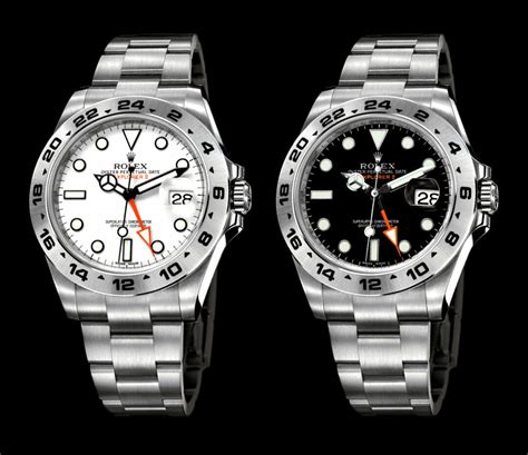 rolex explorer 2 white vs black|rolex explorer 2 value chart.